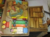 VINTAGE WOODEN TOYS AND BLOCKS