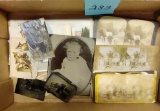 VINTAGE TIN TYPES, STEREO CARDS, ETC.