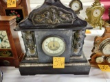 SLATE & MARBLE MANTLE CLOCK