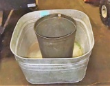 GALVANIZED TUB & BUCKET -  PICK UP ONLY