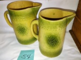 2 STONEWARE PITCHERS - PICK UP ONLY