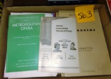 OPERA PLAY BILLS/PROGRAMS -  PICK UP ONLY