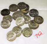 (20) 40% Silver Kennedy Half Dollars