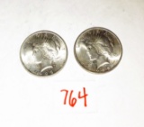 (2) 1923-P Peace Dollars Higher grades