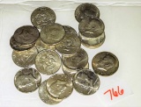 (20) 40% Silver Kennedy Half Dollars