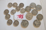 (5) Buffalo Nickels(4 no date) + (3) Standing Liberty Quarters(1 no date) + (10 Mercury Dimes