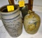 Hamilton & Jones 3 gal. Crock (Crack) & 2 Gallon Jug - PICK UP ONLY