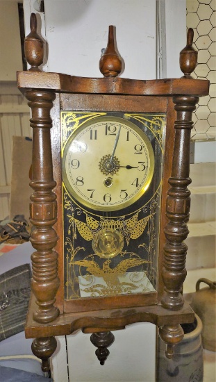 Antique Wall Clock - Runs - PICK UP ONLY