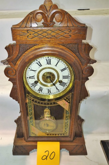 Antique Shelf Clock - Runs - PICK UP ONLY
