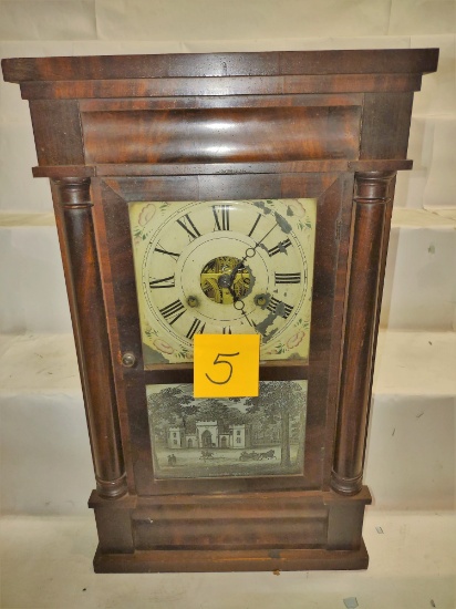 Seth Thomas Antique Shelf Clock with Columns  - Pendulum repair needed - PICK UP ONLY