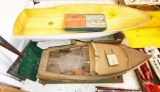 Vintage Model Boat & Dumas Fiberglass Boat Bottom PICK UP ONLY