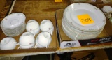 Vintage hand painted plates, cups/saucers PICK UP ONLY