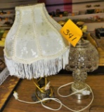 Small Crystal Lamp & Lamp w/ Tassel Shade PICK UP ONLY