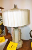 Vintage Frosted Art Deco Budoir Lamp