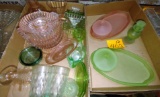 Vintage Green & Pink Glassware PICK UP ONLY