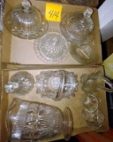 Vintage Pattern Glassware with covered dishes PICK UP ONLY