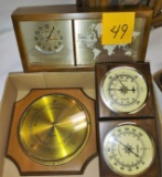 Like New Vintage Mid-Century Modern Terrestrial GE Time Clock with Map Time Zone & Gauges