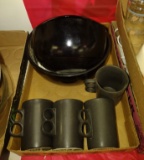 Black Mixing Bowls & Coffee Mugs