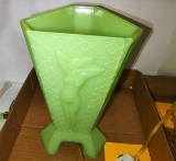 Vintage McKee Jadeite Vase Lamp (Crack down 1 seam)