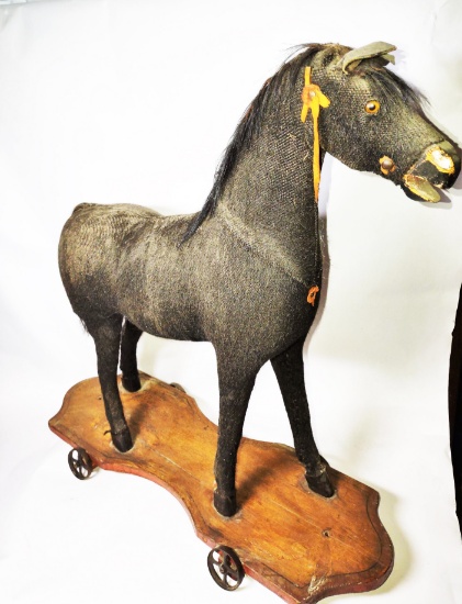 1800's LARGE HORSE PULL TOY - PICK UP ONLY