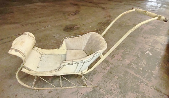 CHILD'S 1800'S PAINTED SLEIGH - PICK UP ONLY