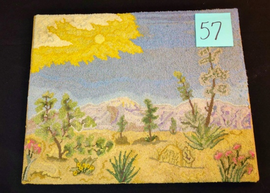 HOOKED DESERT SCENE (18"X14")