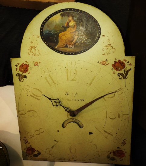 ANTIQUE HAND PAINTED CLOCK FACE