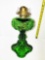 1800's GREEN OIL LAMP BASE