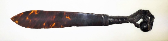 13" TORTOISE SHELL LETTER OPENER with CLAW & BALL END