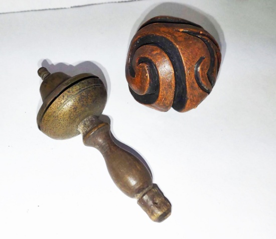 CARVED WHIMSY & VICTORIAN BABY RATTLE