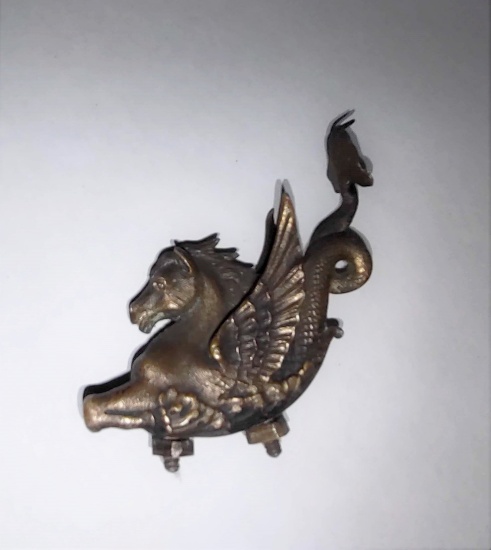 ANTIQUE MINIATURE BRONZE HIPPOCAMPUS 2.5" ACCENT PIECE