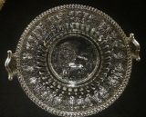 ANTIQUE BREAD PLATE with LION
