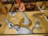 VINTAGE CARVED & HAND PAINTED BIRDS