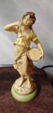 SIGNED L&T MOREAU (Collection Francaise) PAINTED SPELTER FIGURINE