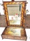 1800's DRESSING MIRROR & BOX with BEAUTIFUL MARQUETRY - PICK UP ONLY