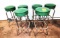 SET OF 6 VINTAGE RETRO STOOLS (CHROME & VINYL) - PICK UP ONLY