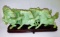 VINTAGE CHINESE CARVED JADE SCULPTURE OF 6 WILD RUNNING HORSES (Very nice condition)