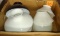 GROUP OF GLASS LAMP SHADES - PICK UP ONLY