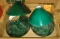 GREEN GLASS SHADES - PICK UP ONLY