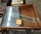 VINTAGE HANGING CASE with glass shelves & doors - PICK UP ONLY