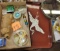 VINTAGE LACQUERED TRAY, MIRROR, MAGNIFYING GLASS, ETC. - PICK UP ONLY