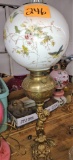 ANTIQUE FIGURAL ELECTRIFIED BANQUET LAMP - PICK UP ONLY