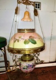 ANTIQUE HANGING LAMP with SMOKE BELL - PICK UP ONLY