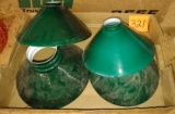 GREEN GLASS SHADES - PICK UP ONLY