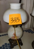ANTIQUE ELECTRIFIED OIL LAMP - PICK UP ONLY