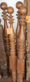 4 ANTIQUE BED POSTS - PICK UP ONLY