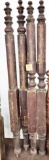 4 TALL ANTIQUE BED POSTS - PICK UP ONLY