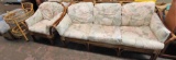 3 PIECE RATTAN SET (COUCH, CHAIR, SERVING CART) - PICK UP ONLY