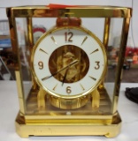 JAEGER Le COULTRE 15 JEWEL GILT BRASS & GLASS  ATMOS CLOCK - RUNNING CONDITION  - PICK UP ONLY