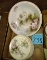 ROSE DECORATED PLATES - PICK UP ONLY